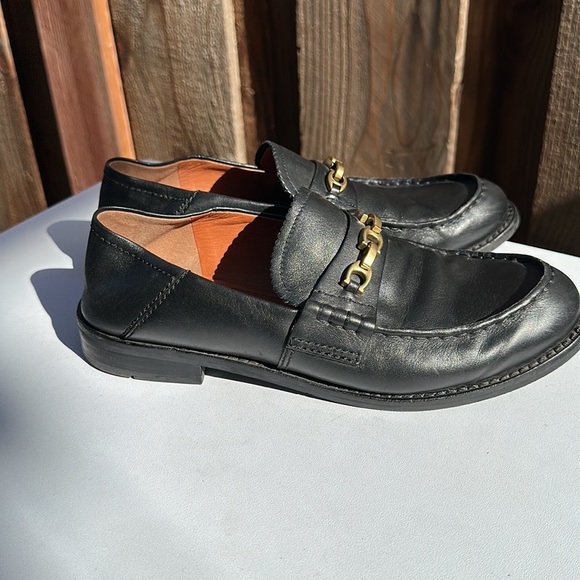 Coach black leather loafers in size 7 - Picture 2 of 7